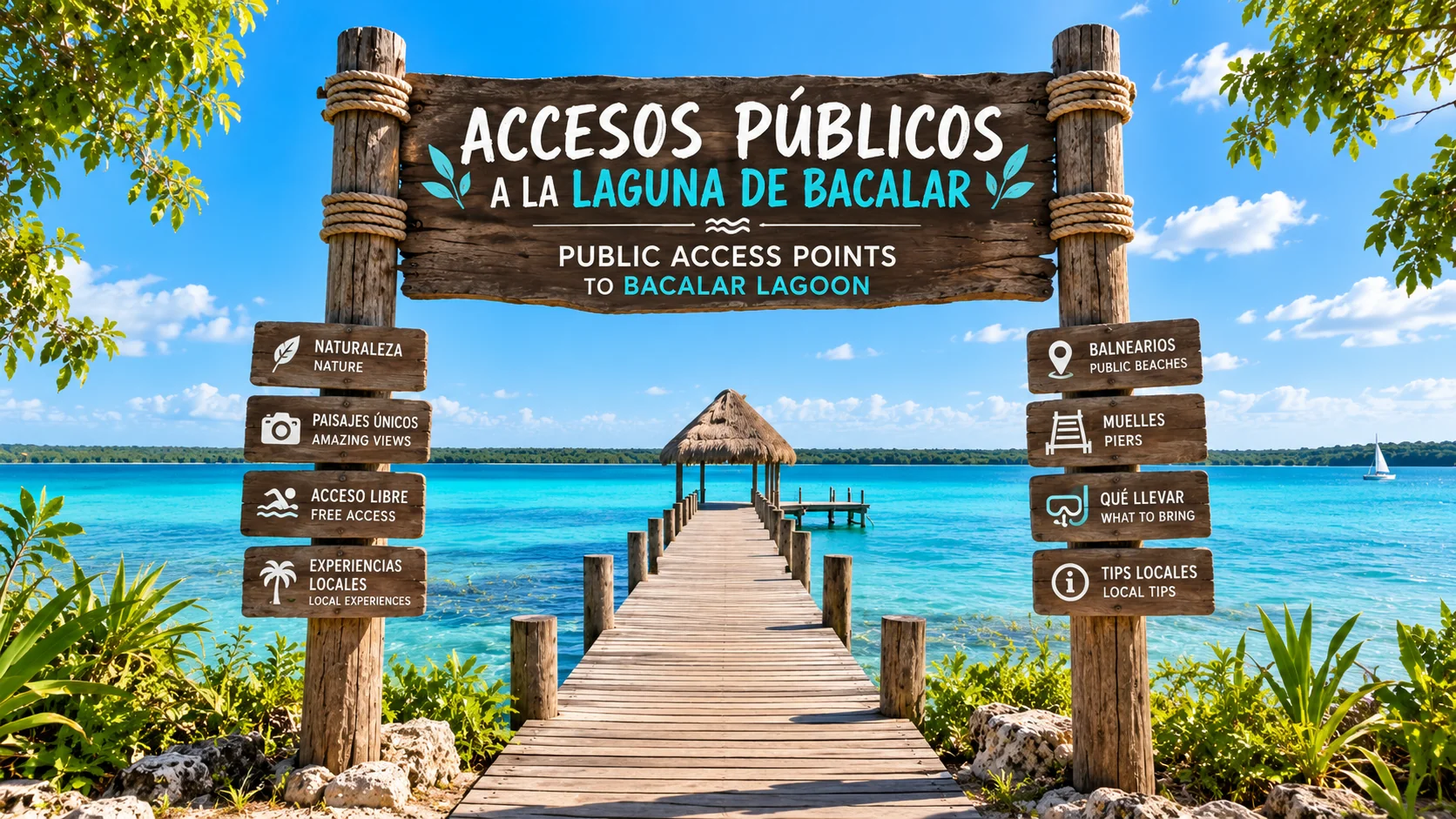 Balnearios en Bacalar: precios, horarios y accesos públicos a la laguna